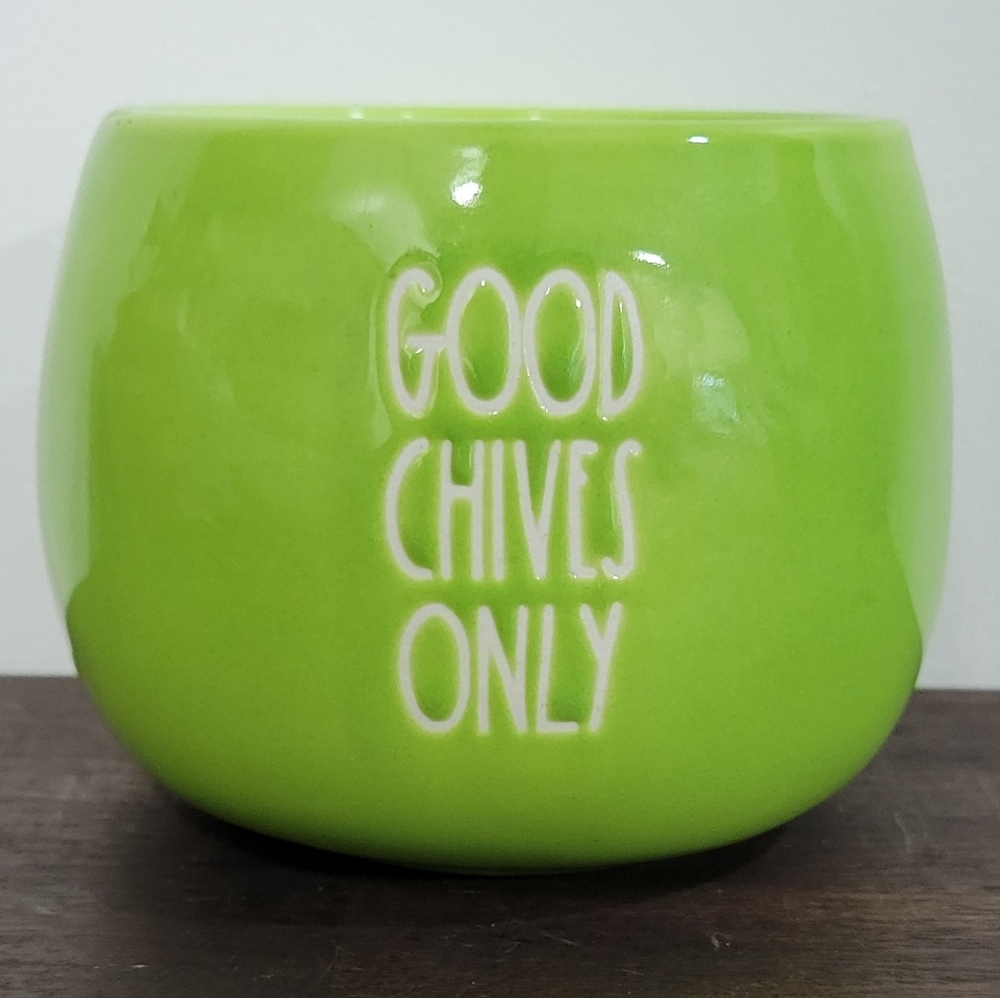Rae Dunn Good Chives Only Planter